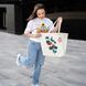 Экосумка, шопер c принтом Калина, бежевый макси, 50х38х14 см SHKL00 фото 5