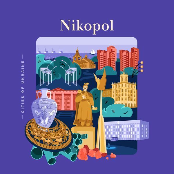 Футболка&nbsp;женская c принтом Никополь, черная, XL FFNK00 фото