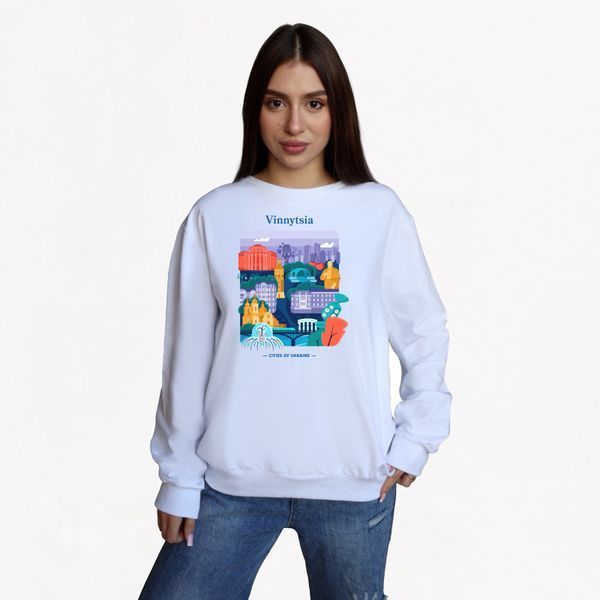 copy_Свитшот женский с принтом Винница, белый, 2XL CFVN00 фото