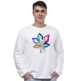 Свитшот лонг мужской с принтом Родина-Мать, молочный, S 1639528679 фото