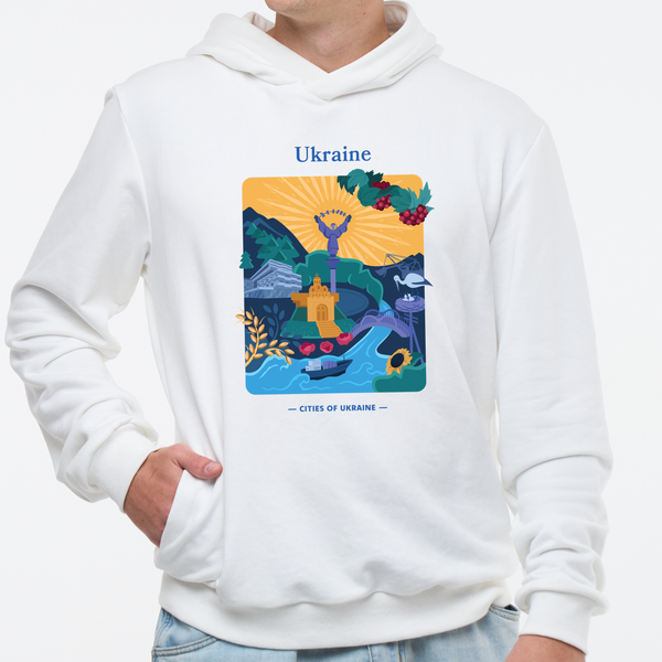 Худи мужское&nbsp;c принтом Украина, молочное, 2XL XMUA00 фото