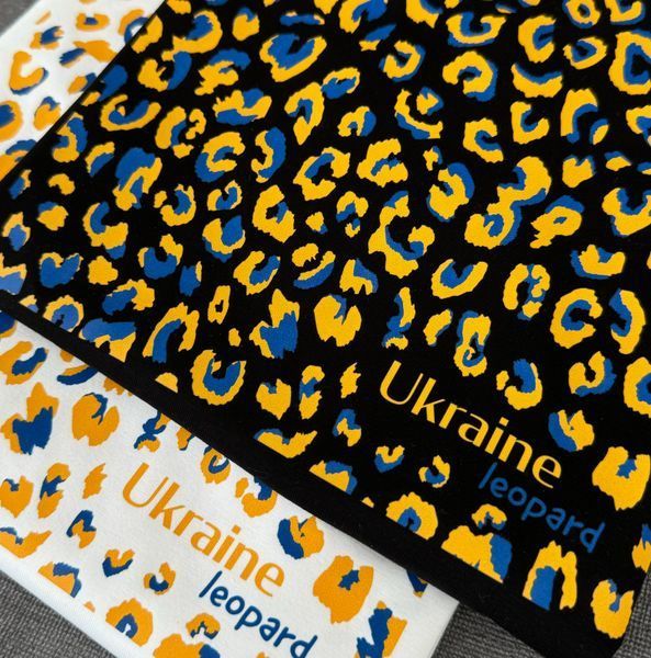 Футболка  мужская c принтом Леопард-Украина, черная, XS FMLE00 фото