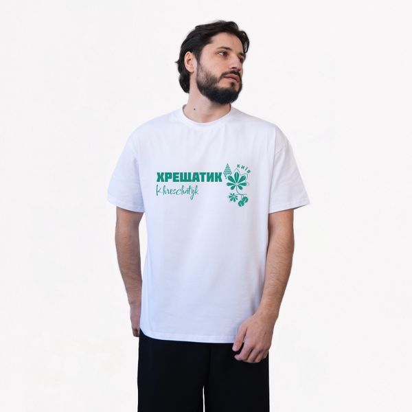 Футболка мужская&nbsp;c принтом Крещатик, белая, 2XL FMHE00 фото