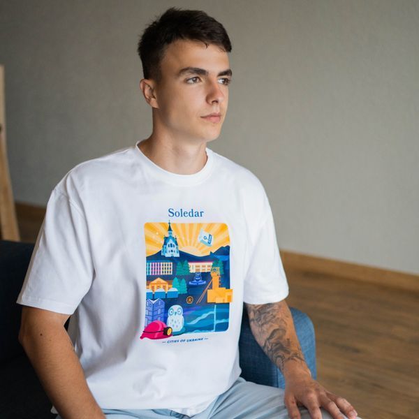 Футболка&nbsp;мужская c принтом Соледар, белая, 2XL FMCD00 фото