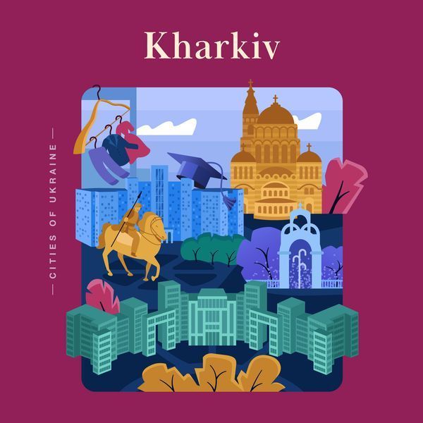 Футболка жіноча з принтом Харків, біла, XS FFHK01 фото