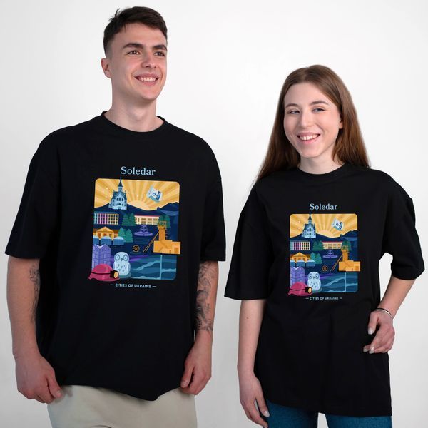 Футболка мужская&nbsp;c принтом Соледар, черная, XL FMCD00 фото