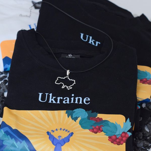 Свитшот женский с принтом Украина, черный, 2XL CFUA00 фото