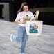Экосумка, шопер c принтом Харьков, бежевый макси, 50х38х14 см SHHK00 фото 5