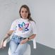 Футболка жіноча &laquo;Батьківщина-Мати&raquo; (кольоровий принт), біла, XS FFKK00 фото 5