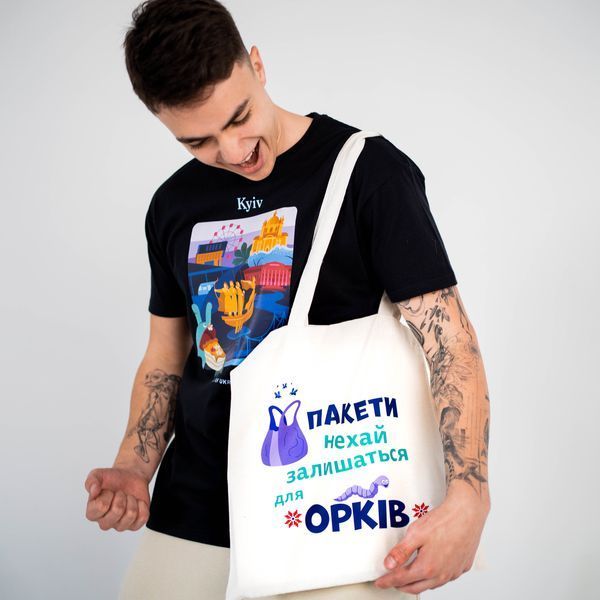 Футболка мужская&nbsp;c принтом Киев, черная, M FMKV00 фото