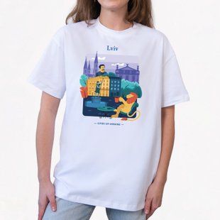 Футболка женская с принтом Львов, белая, XL FFLV00 фото