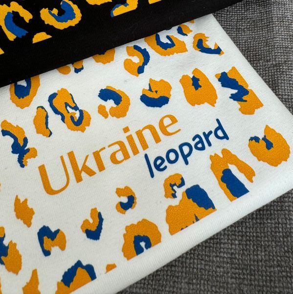 Футболка мужская c принтом Леопард-Украина, белая, M FMLE00 фото