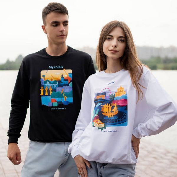 Свитшот мужской с принтом Киев, черный, S CMKV00 фото