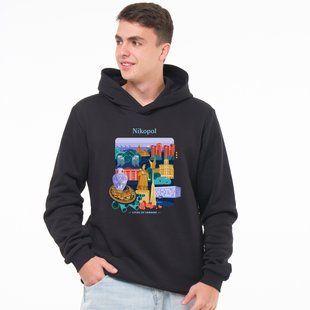 Худи мужское c принтом Никополь, черное, 2XL XMNK00 фото
