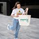 Экосумка, шопер c принтом Крещатик, бежевый макси, 50х38х14 см SHHE00 фото 4