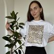 Футболка женская c принтом Леопард-Золото, белая, L FFLG00 фото