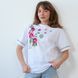 Футболка жіноча з принтом Мальва (укр. версія), біла, 2XL FMLU00 фото 6